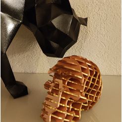 4.jpg Download STL file Skull Puzzle • 3D printable template, DB007