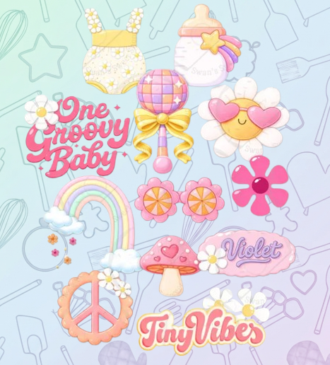 Groovy Baby Cookie Cutter Set