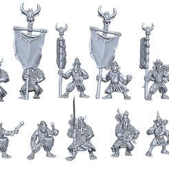 CommandFront.png Archivo STL HOBGOBLIN CommandGroup 28MM ALL PRESUPPORTED・Modelo para descargar y imprimir en 3D