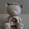 Valentins-Teddybär-Ornament ohne Stützen an Ort und Stelle gedruckt