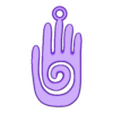 mano_etnica.stl Healer's Hand Symbol - Shaman's Hand