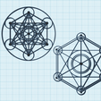 metatron-cube-2-models.png Metatron's Cube symbol, tetrahedron, Pack of 2 models