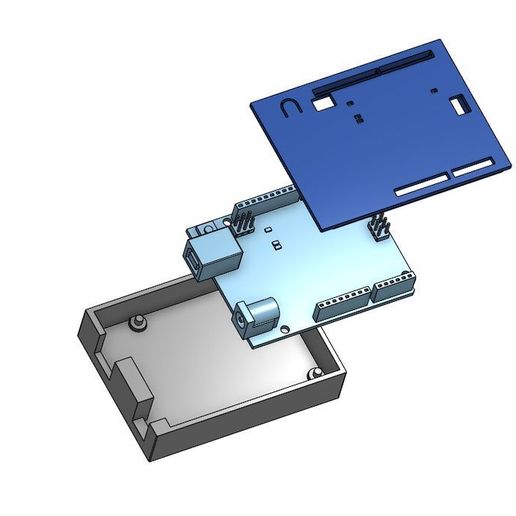 UNo03.jpg Arduino UNO R3 Protective Case with Vent Holes and Mounting Slots | DIY Electronics Box