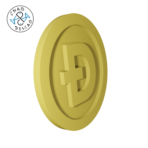 Dogecoin Pin - Croc´s Charm 3D model