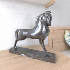 70.png STL file Horse Sculpture・Model to download and 3D print