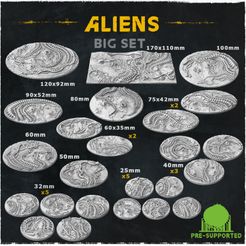 MMF-Aliens-01.jpg STL-Datei Aliens (Big Set) - Wargame Bases & Toppers 2.0・3D-druckbares Modell zum Herunterladen