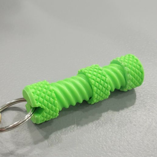 Knurled Fidget Bolt Keychain