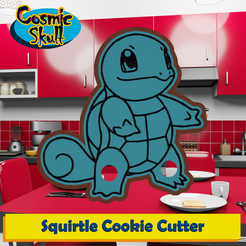 007-Squirtle-2D.png Fichier STL Découpeur de biscuits Squirtle・Modèle à imprimer en 3D à télécharger