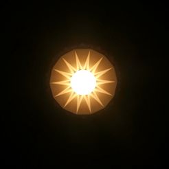 1.jpg Free STL file Sun - Ceiling lamp・3D print design to download