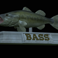 Bass-mount-statue-18.png fish Largemouth Bass / Micropterus salmoides open mouth statue detailed texture for 3d printing