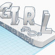 girl.png Gender Reveal Dual Letter 3D