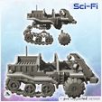 3.jpg Futuristic half-track transport vehicle with cargo and antenna (23) - Future Sci-Fi SF Post apocalyptic Tabletop Scifi Wargaming Planetary exploration RPG Terrain