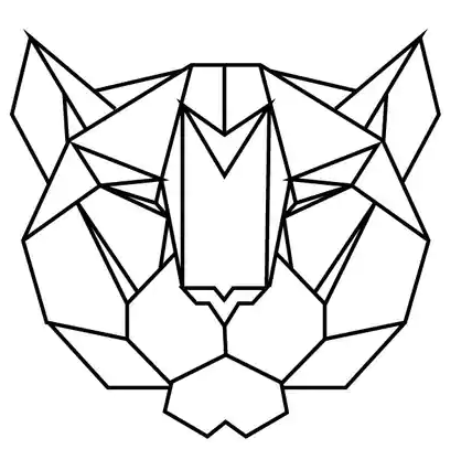 tigre.png Animales Geométricos 2d - 34 modelos de pared