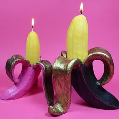 FPGIYDGKW156FNP.jpg STL file BANANA CANDLE・Model to download and 3D print
