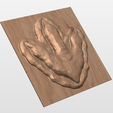 1.png Dinosaur Footprint CNC Relief – STL 3D Model for Wood Carving | CNC Router Digital File (Personal Use)