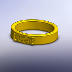 love-ring-gold.png Free STL file Ring (golden ring) Love ring・Object to download and to 3D print, CB-3D