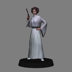 01.jpg Princess Leia Organa - Starwars LOW POLY 3D PRINT