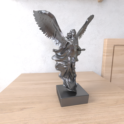 56.png STL file Angel Sculpture・Template to download and 3D print