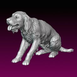 for-renderhub.jpg OBJ file Dog statue Spaniel・3D printing template to download, 3DPrintArt