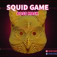 Squid_Game_mask_Boss_mask_3d_print_model_01.jpg Squid Game Mask - Boss Mask - Owl Mask for Cosplay