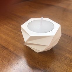 IMG_9898.jpg Download STL file Hexa low poly candle holder - Candelabro • 3D printing model, Centro3D