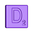 Single_Cut_D.STL Fichier STL gratuit Pièces et support SCRABBBLE・Modèle imprimable en 3D à télécharger