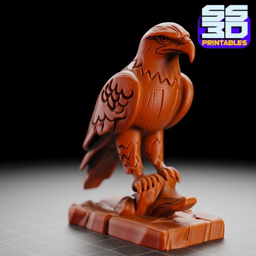 STL file Eagle Hawk 3D Printable STL File – Majestic Bird Sculpture 🦅 ...