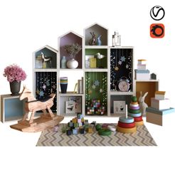 1.jpg 3D file children decor set 001・3D printable design to download