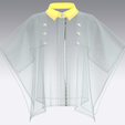 Girls-Flap-Button-Zip-Up-Cape-Jacket_.png Girls Flap Button Zip Up Cape Jacket | Marvelous / Clo3d / obj / fbx