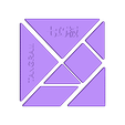 Tangram_A_4mm.stl Tangram, 七巧板, Recreational math, Pedagogy