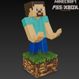 desk-accessory.png Minecraft Steve Controller Stand STL - Game Controller Display Stand - Desk Gaming Accessoire 3D Modell