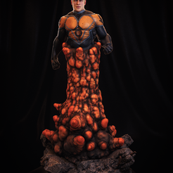 0001.png STL file Cannonball New Mutants X-Men Statue for 3d Print・3D print model to download