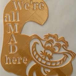 thumbnail_IMG_1337.jpg Cheshire Cat Wall Art "We're All Mad Here"
