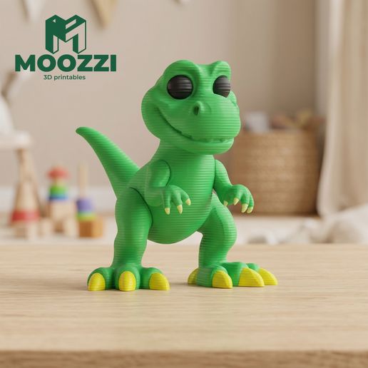 T Rex Figurine STL Print Dinosaur Kids Toy 3D Model 0055
