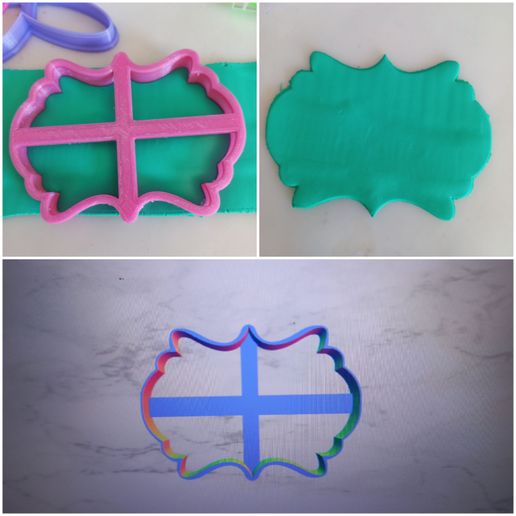 Vintage label cookie cutters 3D model