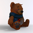 untitled.363.png Easy to print Valentine's Day Teddy Bear without Stands