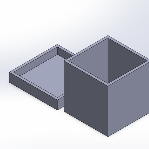 Box with single lid 3D model
