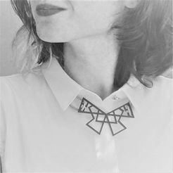 BUTTERFLY JPG BW2.jpg STL file GEOMETRIC NECKLACE - MINI・3D printable design to download