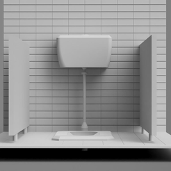 Toilet01.PNG Télécharger fichier STL gratuit Diorama de toilettes • Design pour impression 3D, itzu