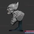 Marvel_Wolverine_Bust_04.jpg Marvel Wolverine Bust X-men Sculpture STL File