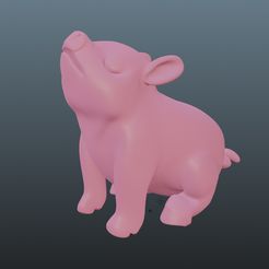 normal.jpg Archivo STL Cerdo mono・Objeto imprimible en 3D para descargar