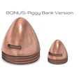 PiggyBankVersion.jpg 9mm Bullet Container: The Ideal Gift for Gun Enthusiasts (Bonus: Piggy Bank Version!)