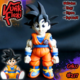 CGImages12.png Dragon Ball Z Goku MultiColor Flexi Print-In-Place + figure & keychain