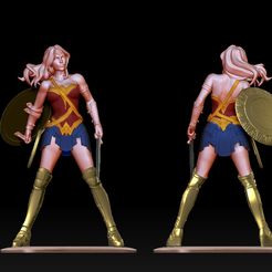 0.jpg Archivo 3D Wonder Women lista para imprimir en 3D・Diseño imprimible en 3D para descargar