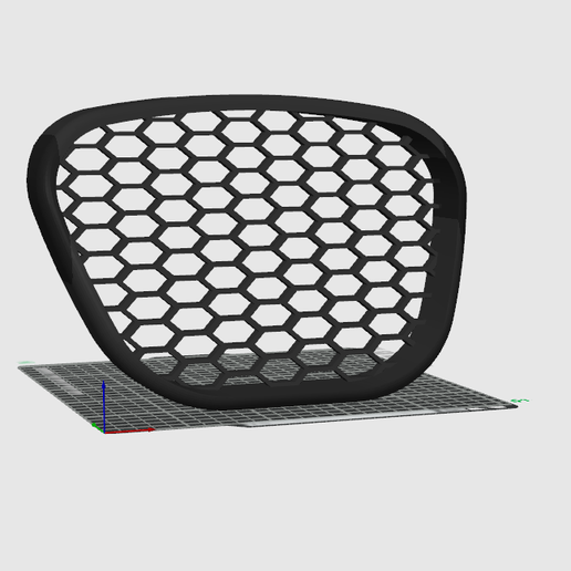 CENTER GRILLE SEAT IBIZA 6L MK3 2002 - 2008 HONEYCOMB 2002-2008 - 3D model önizlemesi