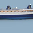 Untitled-4.jpg S.S. NORWAY cruise ship, final years version printable model - full hull and waterline