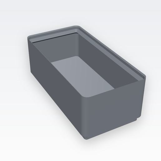 Gridfinity 1x2 4U caja con rampa frontal / 1x2 4U scoop bin