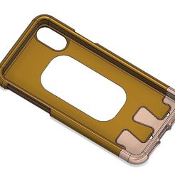 iphone X - front.jpg STL file Iphone X case - Dovetail -Strong and low profile・3D print design to download