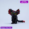 12.jpg Malacoda the demonic cat - articulated toy (STL + 3MF)  v2024 (updated)