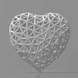 3d_model.PNG [Mathematical Art] Delaunay triangulation heart shape earrings/necklace, 3D version